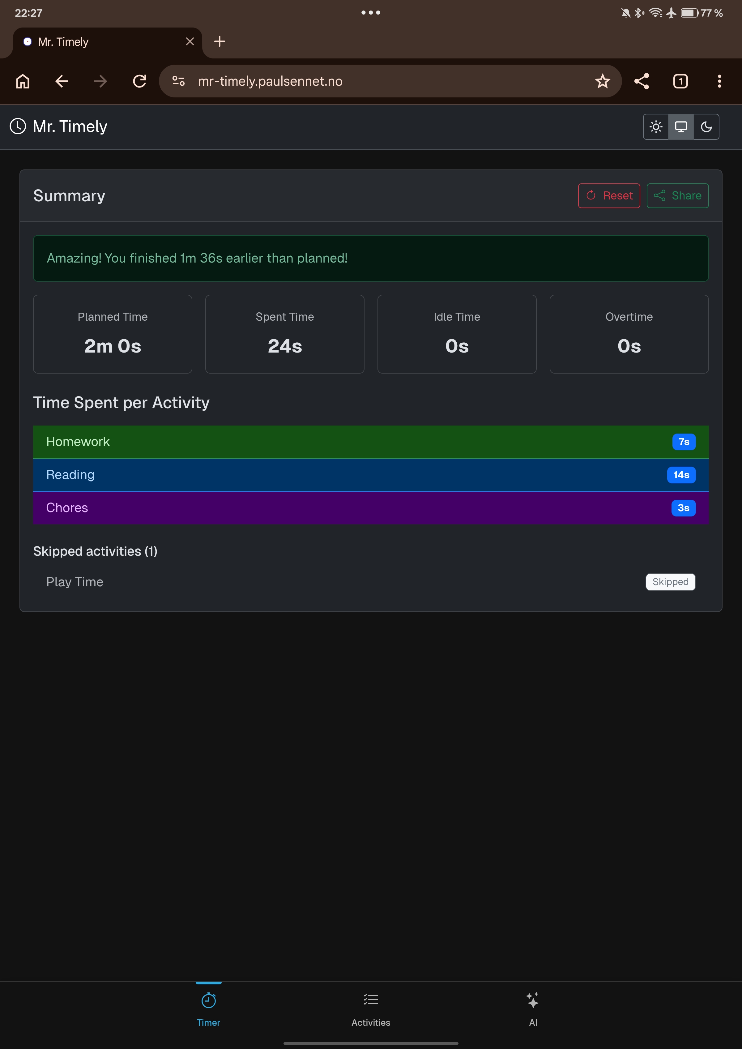 Session summary
